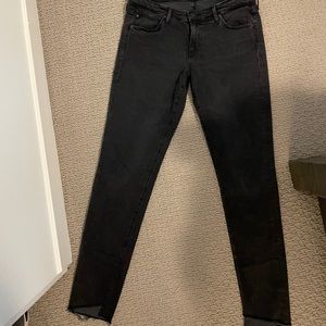 Never worn AG ‘the legging ankle’ raw edge jeans